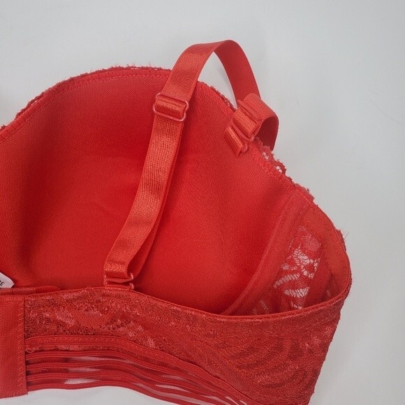 Burnt orange lace bra adjustable straps 38DD - Picture 3 of 6